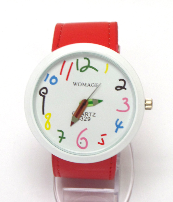 Large face wall clock style wrist watch