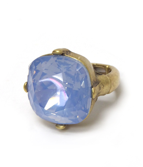 Catherine popesco inspired large opal crystals stretch ring