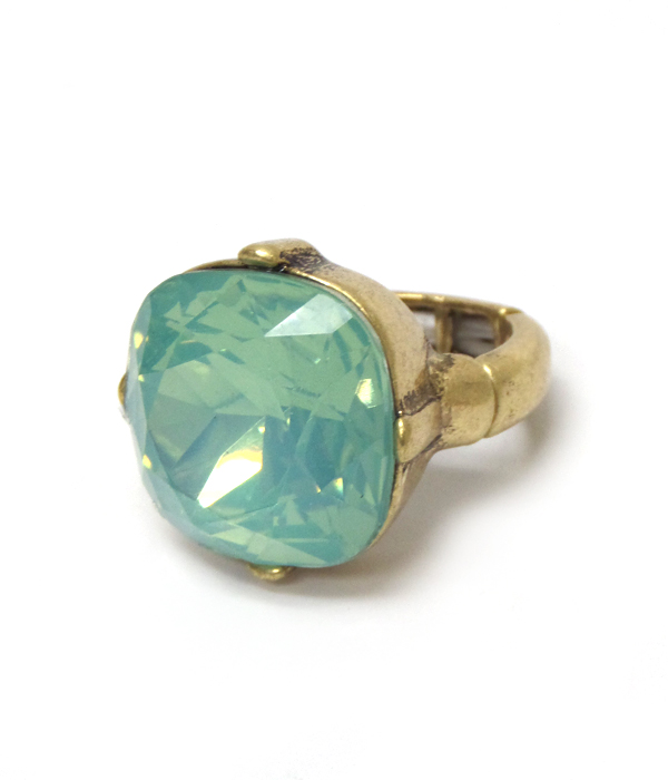 Catherine popesco inspired large opal crystals stretch ring