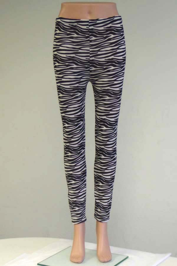 Animal print elastic leggings