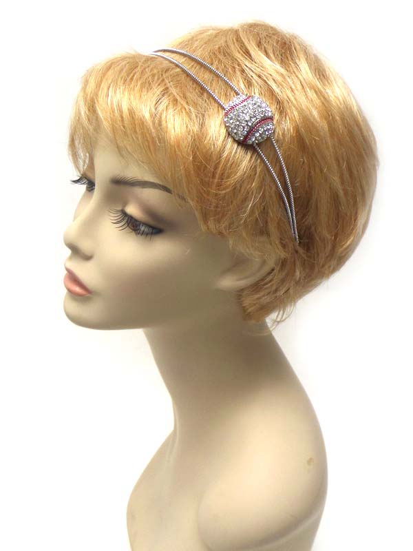 Crystal baseball wire headband