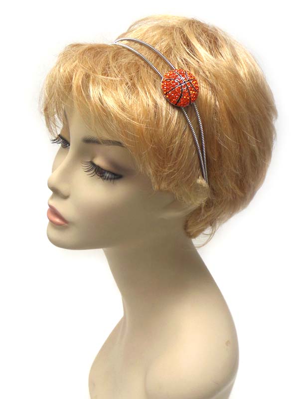 Crystal basketball wire headband