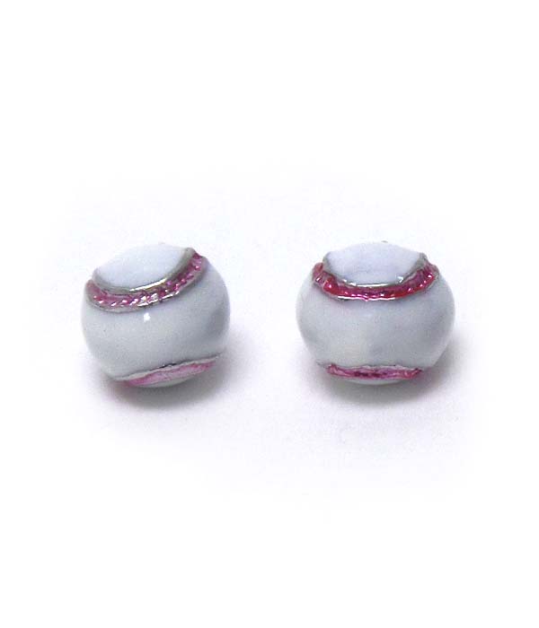 Baseball stud earring