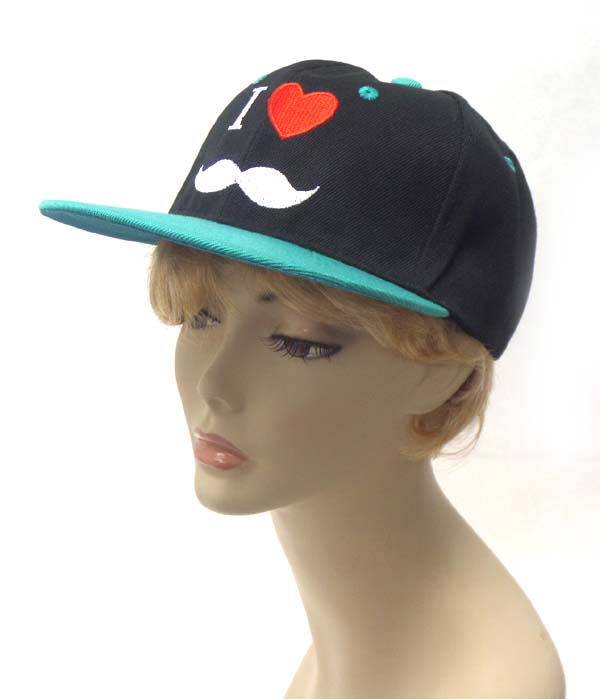 I love mustache baseball cap