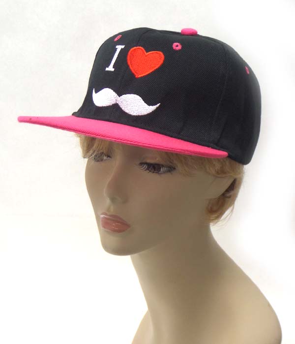 I love mustache baseball cap