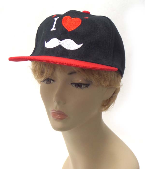I love mustache baseball cap