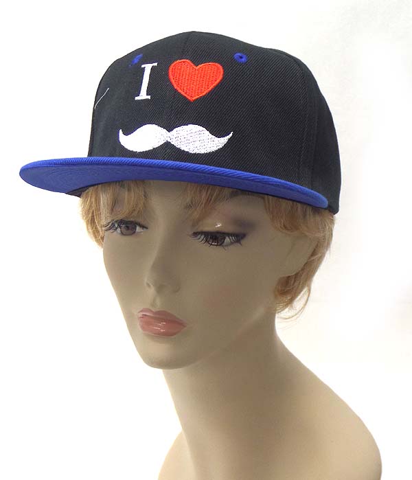 I love mustache baseball cap