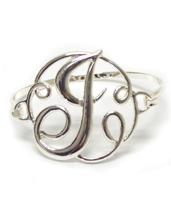 Monogram push hook bangle bracelet - j