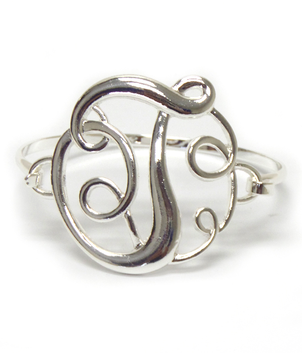 Monogram push hook bangle bracelet - t