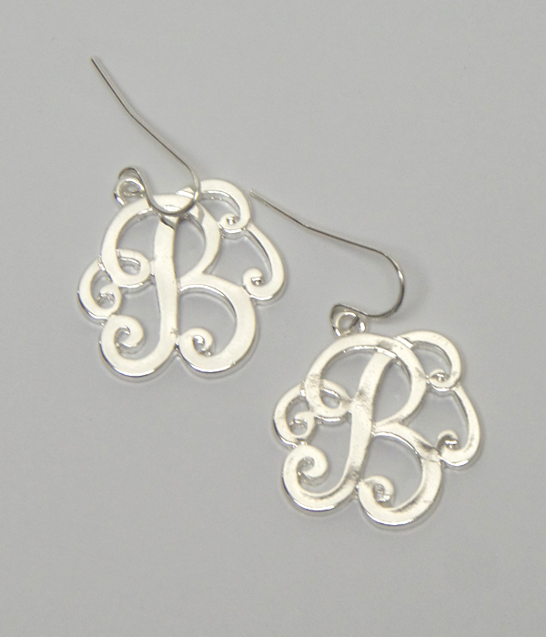Monogram earring - b