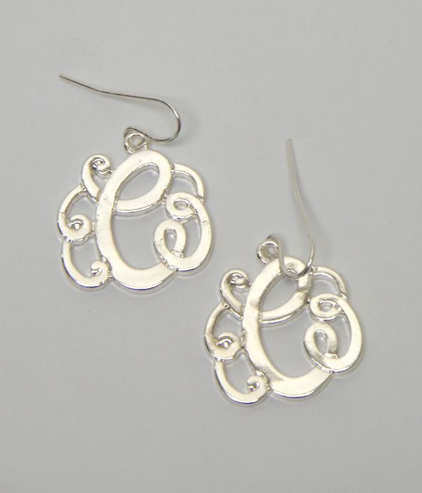 Monogram earring - c