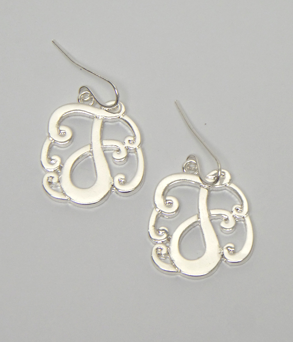 Monogram earring - j