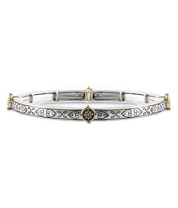 DESIGNER TEXTURED STACKABLE STRETCH BRACELET