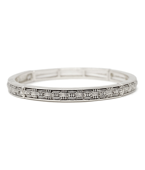 DESIGNER TEXTURED STACKABLE STRETCH BRACELET