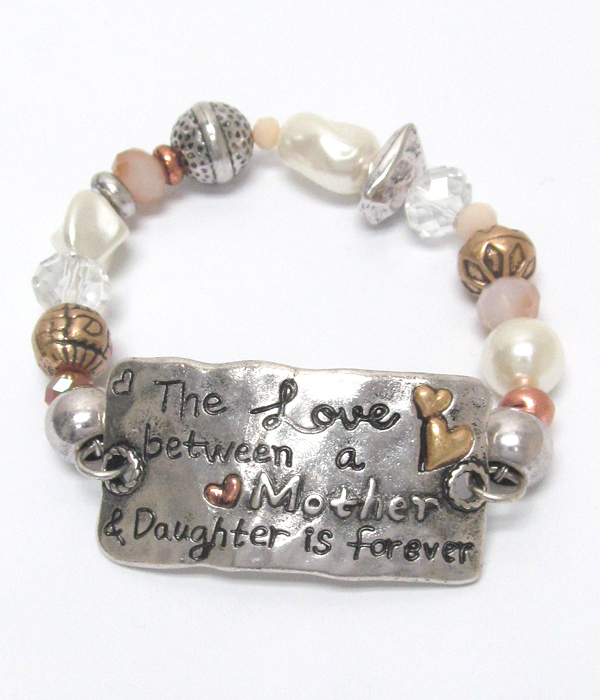 MOTHER DAUGHTER LOVE MULTI BEAD BRACELET