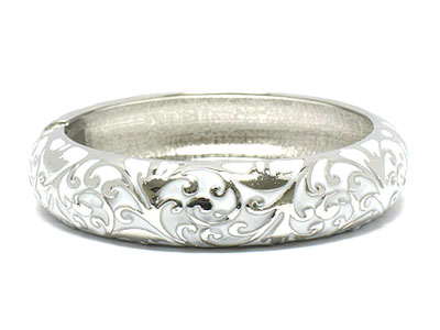 Casting metal and epoxy bangle bracelet