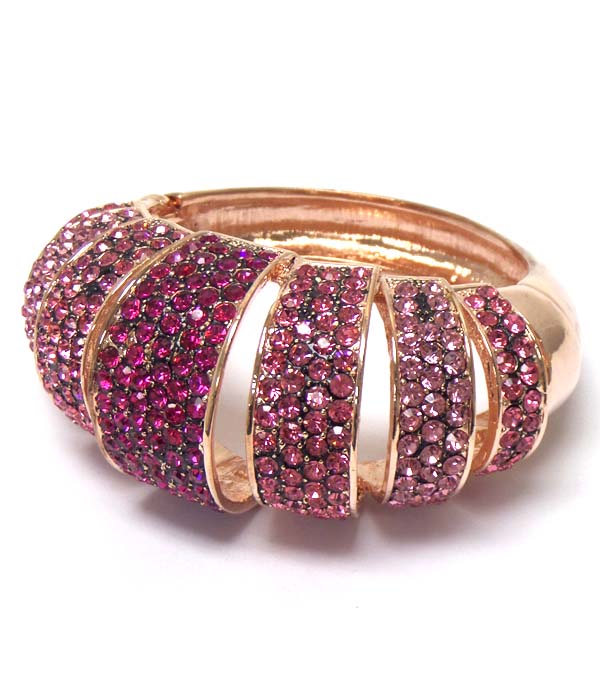 Crsytal pave hinge bangle bracelet