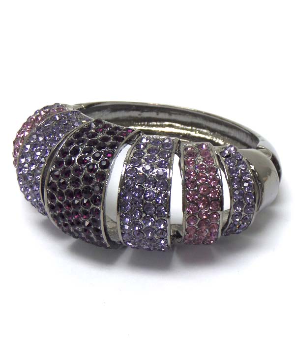 Crsytal pave hinge bangle bracelet