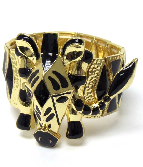 Zebra face stretch bracelet