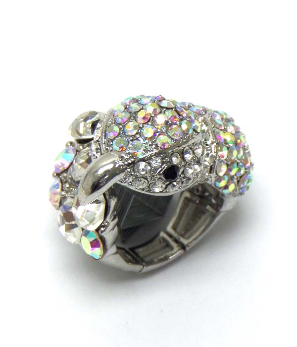 Crystal bird stretch ring