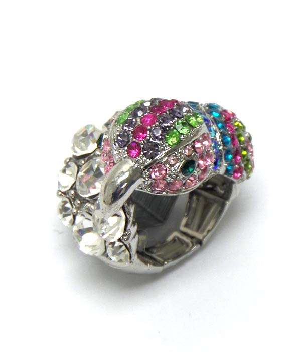 Crystal bird stretch ring