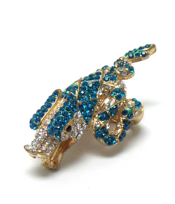 Crsytal dragon stretch ring