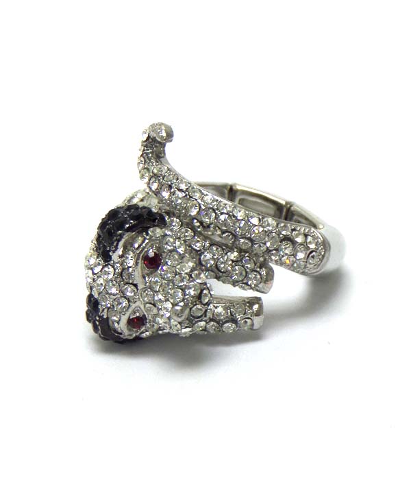 Crystal puppy stretch ring