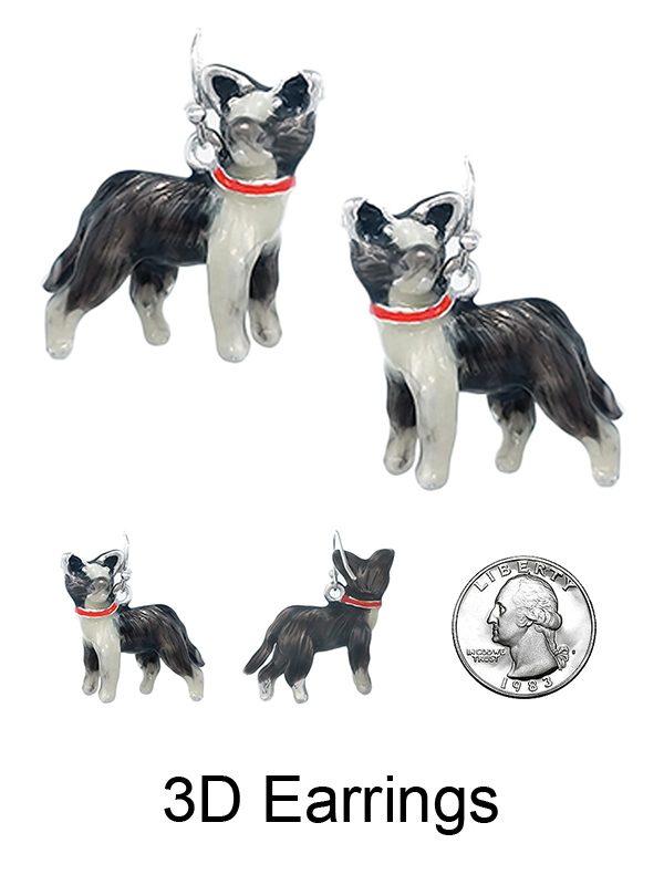 Pet lovers theme 3d epoxy earring - dog