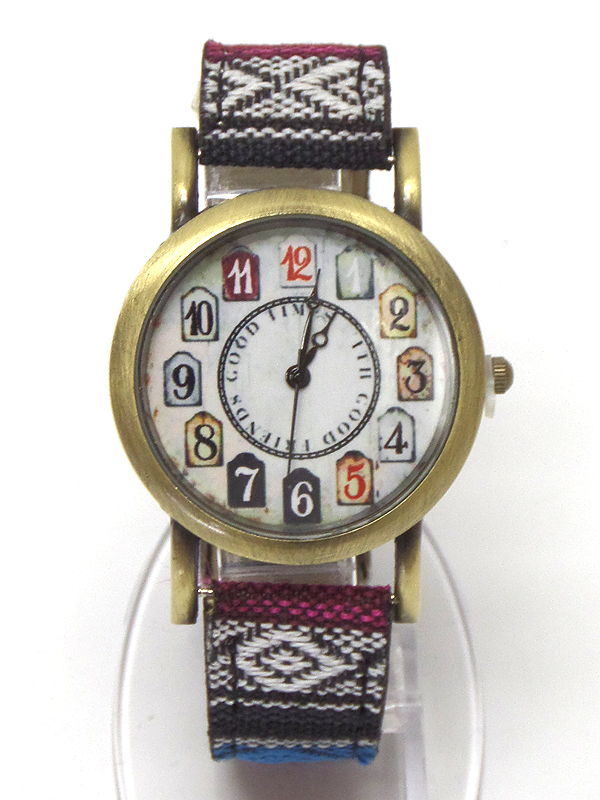 Vintage picture face boho band watch - wall clock