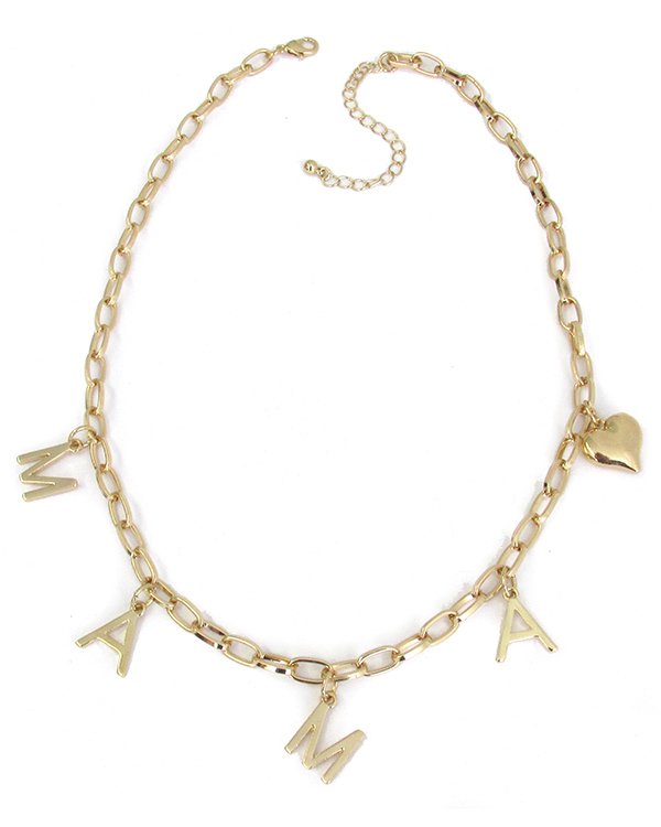 Mother theme charm necklace - mama