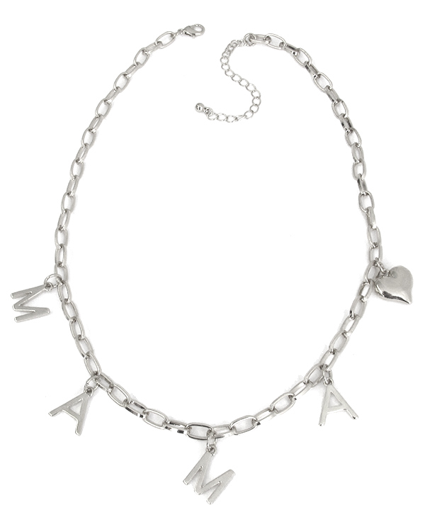 Mother theme charm necklace - mama