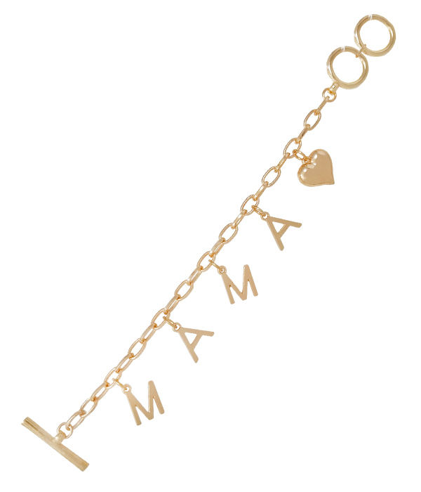 MOTHER THEME CHARM TOGGLE BRACELET - MAMA