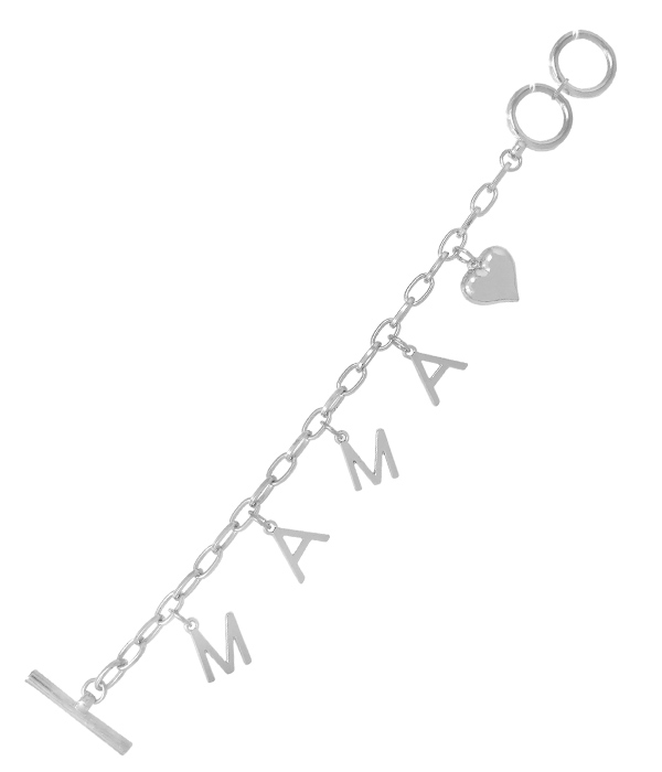 MOTHER THEME CHARM TOGGLE BRACELET - MAMA