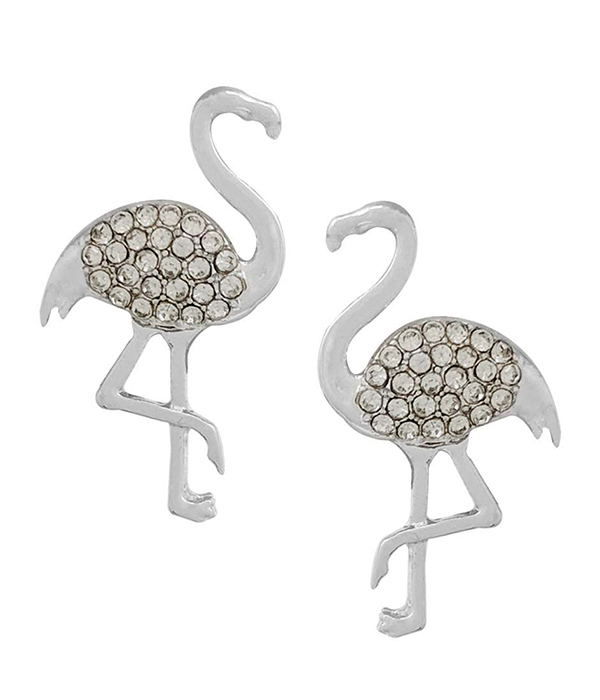 Tropical theme earring - flamingo