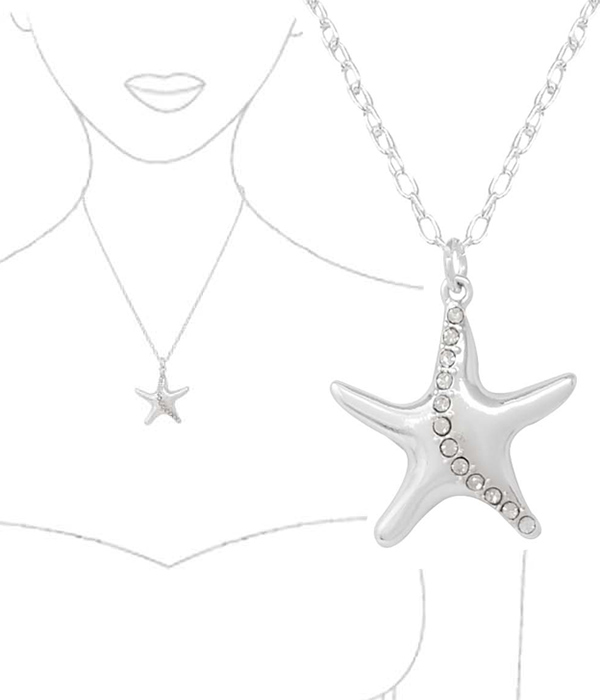 SEALIFE THEME PENDANT NECKLACE - STARFISH