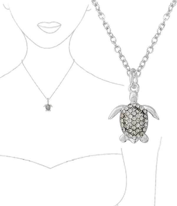 SEALIFE THEME PENDANT NECKLACE - TURTLE