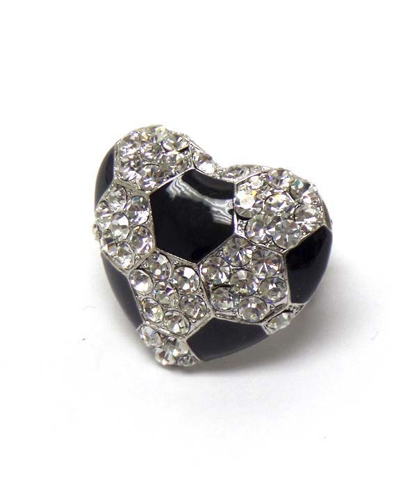 Soccer ball heart stretch ring
