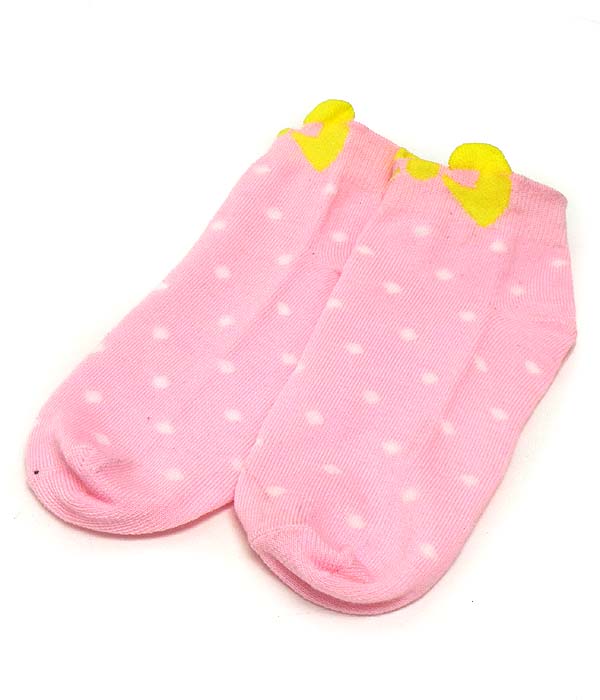 Dot and bow neck socks
