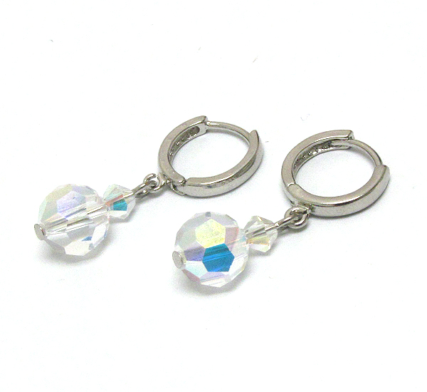 Swarovski crytal ball drop earring - made in usa