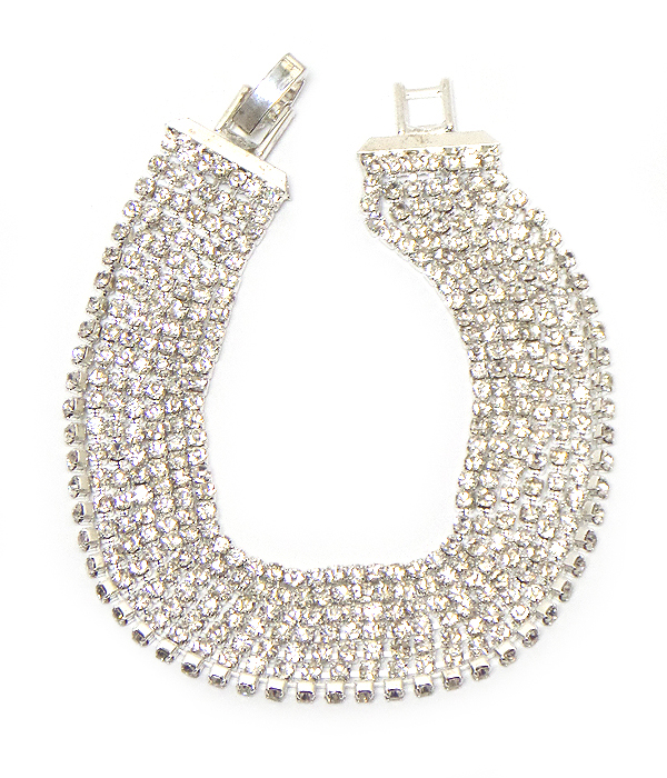 7 row rhinestone link bracelet