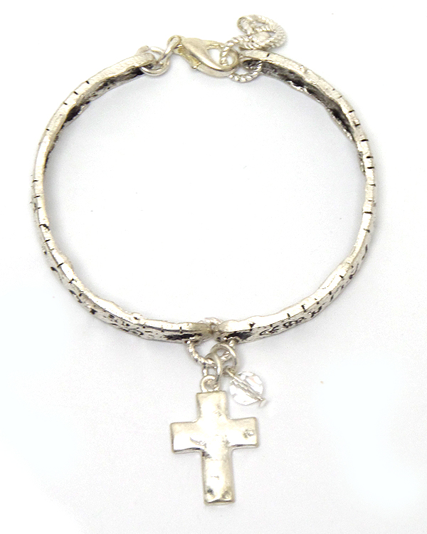 Handmade cross charm bracelet