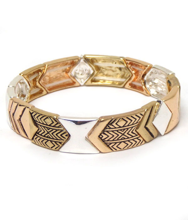 Metal filigree design bracelet