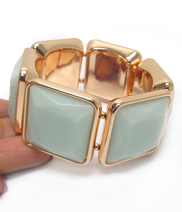 FACET STONE STRETCH BRACELET