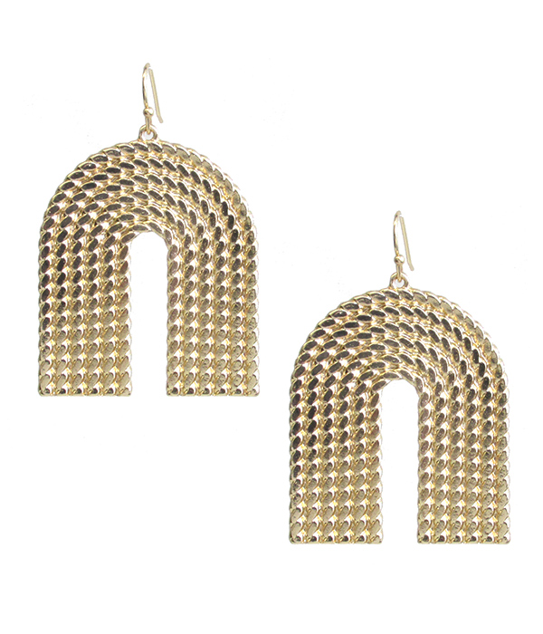 ROPE TEXTURED ARCH EARRING
