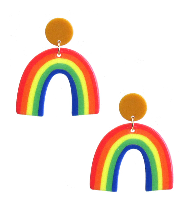 ACETATE RAINBOW EARRING