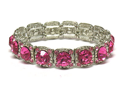 Crystal noblesse with elastic stone bracelet