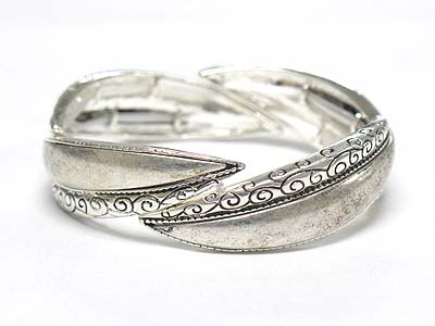 Metal design stretcg bracelet