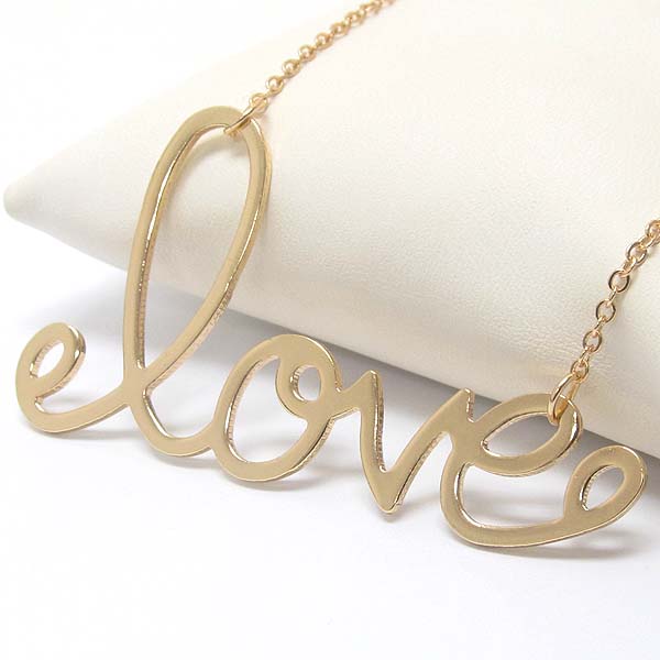 Premier electro plating love pendant necklace
