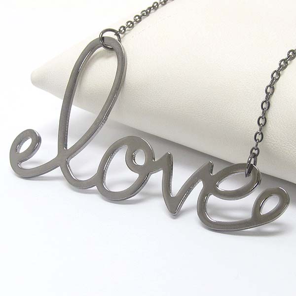 Premier electro plating love pendant necklace