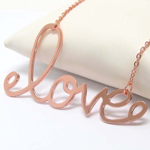 Premier electro plating love pendant necklace 